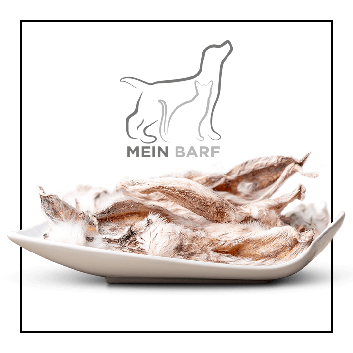 Big-Pet Dried Rabbit Ears with Fur (200g)
