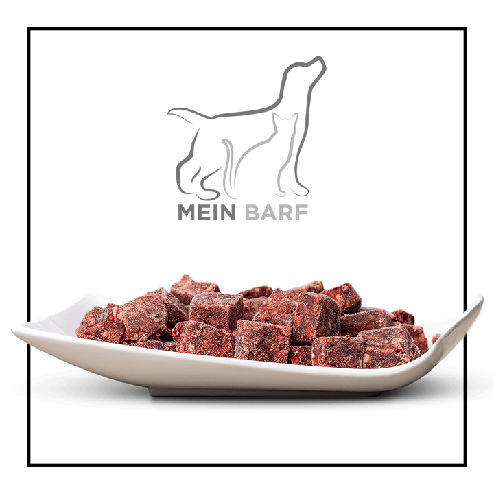 Big-Pet Innereien-Mix vom Hirsch gehackt in Stücken lose gefroren (500g)